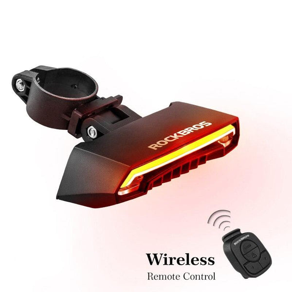 ROCKBROS Bicycle Light  LED USB Rechargeable TailLight Warning Bike Rear Lights  Smart Wireless Remote Control Turn Signal Light