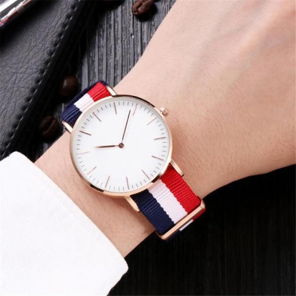 40mm dial quartz movement nylon fashion watch unisex Type A
