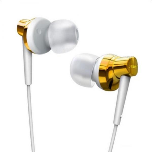 Remax RM575 Earphone In-Ear Stereo Headset with MIC Earbuds for iPhone iPad HTC Android Smart Phones Golden