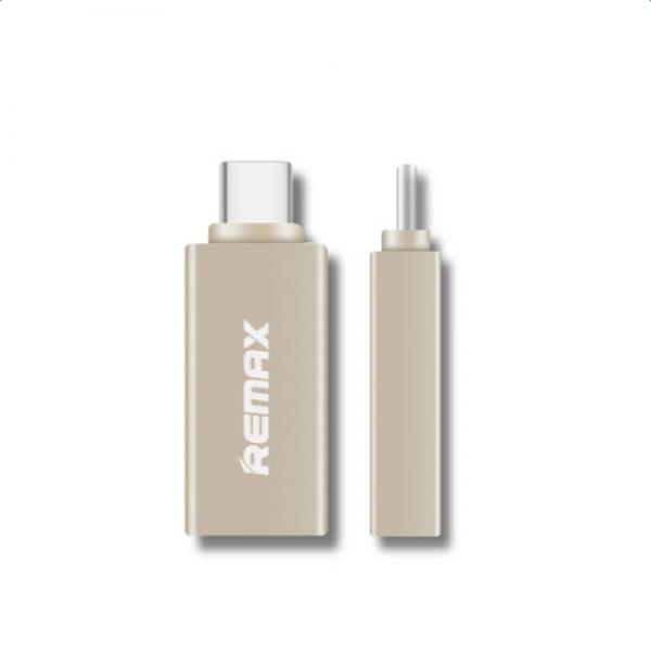 Remax USB 3.0 to Type-C USB 3.1 OTG Adapter for Cellphone Tablet Laptop Golden