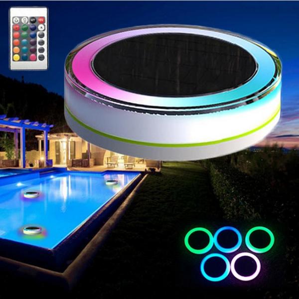 LED Solar Power Colorful Swimming Pool Light Garden Floating Lamp