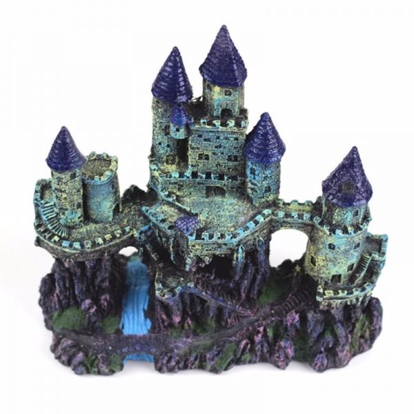 Resin Artificial Medieval Towers Castle Aquarium Decoration Fish Tank Cave Landscape