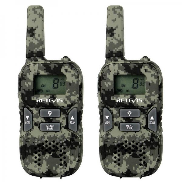 Retevis RT33 kids Walkie Talkies UHF LCD Flashlight PMR446 2-Way Radio