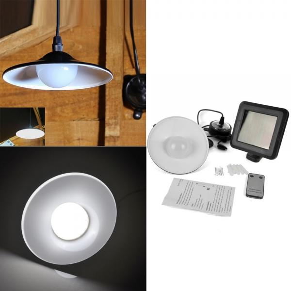 Retro 4-LED Stainless Steel Solar Powered Remote Tent Outdoor Light