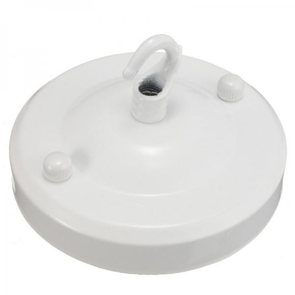 Retro Vintage Ceiling Rose Hook Plate Holder Light Fitting Chandelier Lamp Bulb - White