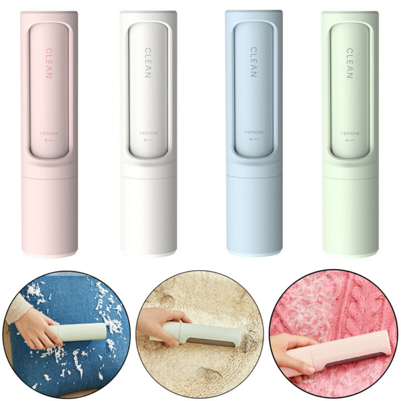 Reusable Portable Pet Hair Remover Brush Lint Sticking Rollers Sticky Picker Cat Dog Fur Hair Dust Removal Brush Cleaning tool