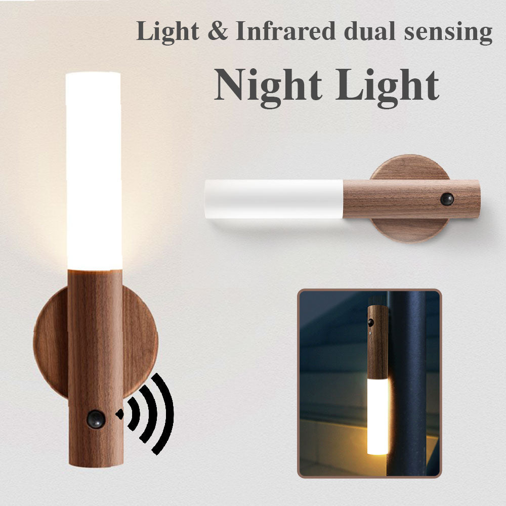 Solid wood Motion Sensor Night Light