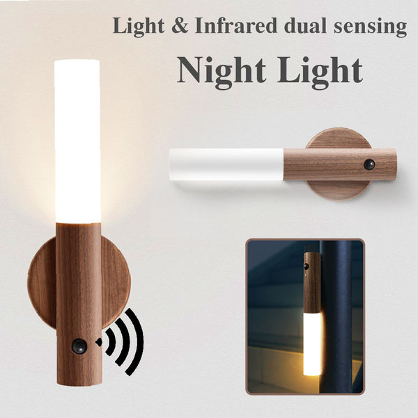 Solid wood Motion Sensor Night Light