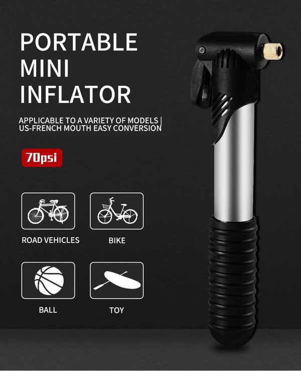 Bicycle Inflator Mountain Bike Road Bike Portable Mini Inflator Basketball Football Inflatable Equipment Accessories