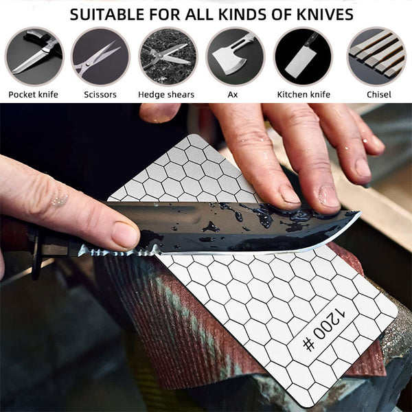 Diamond Knife Sharpener Sharpening Stone Grinding Kitchen Tools Accessories Gadgets 1- 4Pcs Set Grit 400 600 1000 Fine Whetstone