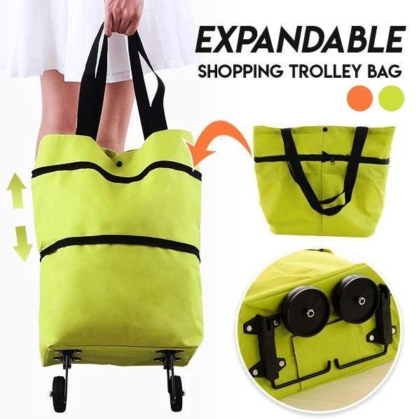 Folding Shopping Pull Cart Trolley Bag With Wheels Foldable Shopping Bags Reusable Grocery Bags Food Organizer Vegetables Bag
