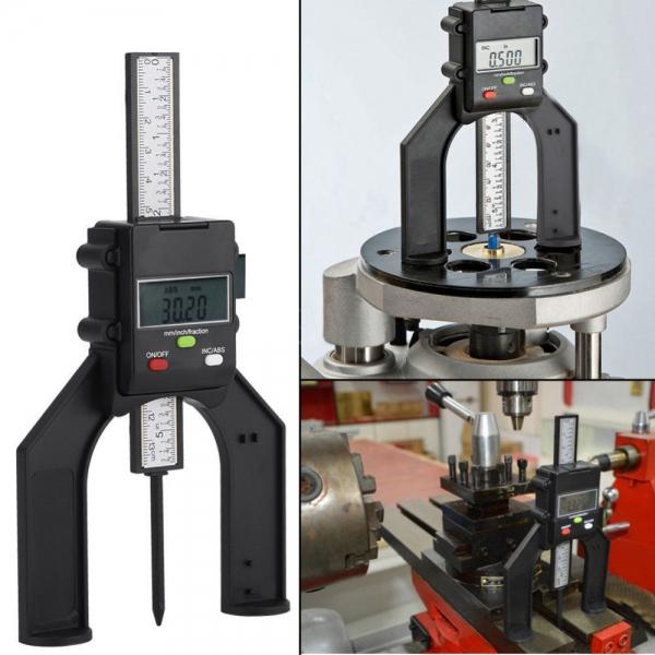 Self-standing Digital Depth Gauge 80mm for Router Table Height Depthometer Instrument Table Bench Saw Tool