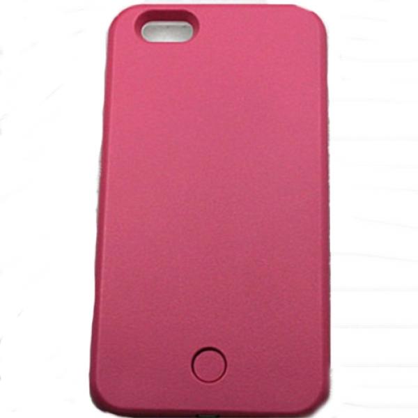 Self-timer LED Luminous Selfie Phone Case for iPhone 7 Rose Red