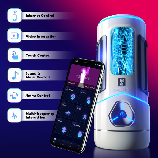 Blowjob Machine Bluetooth Smart APP Control with AI Voice Vidieo Masturbation Cup