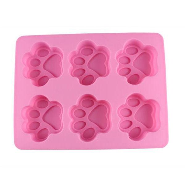 Silicone 6 Holes Cat Claws Shape Cake Mould Chocolate Candy Mold Kitchen Cooking Tool Random