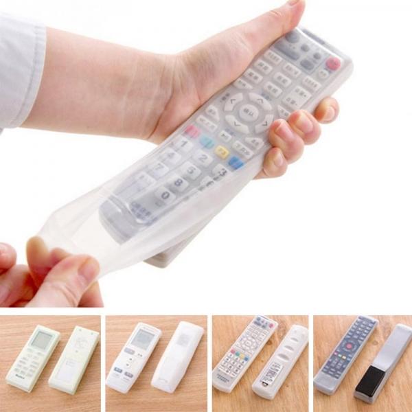 21x5cm Silicone TV Remote Control Dust & Waterproof Cover Fluorescence