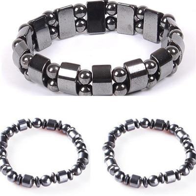 Simple Magnetic Weight Loss Bracelet Black Beads Magnetic Therapy Bead Wrist Bracelets