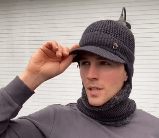 Winter Hat Ear Protection Cold Knitted Hat with Neck Scarf 5 COLOR