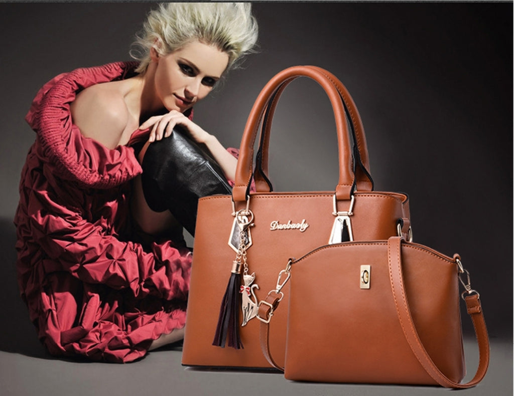 Women's Top Leather Handbag Shoulder Bag Versatile Fashion