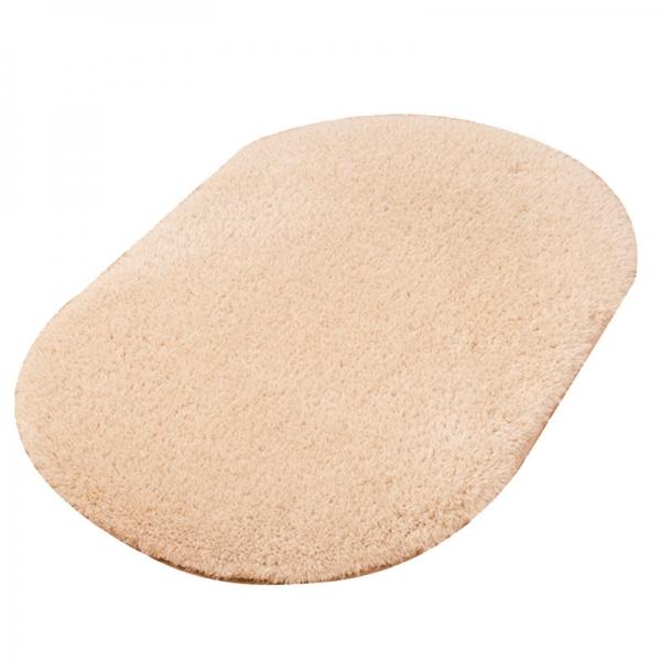 Soft Floor Mat Oval Bedroom Carpet Area Rug for Living Room Khaki
