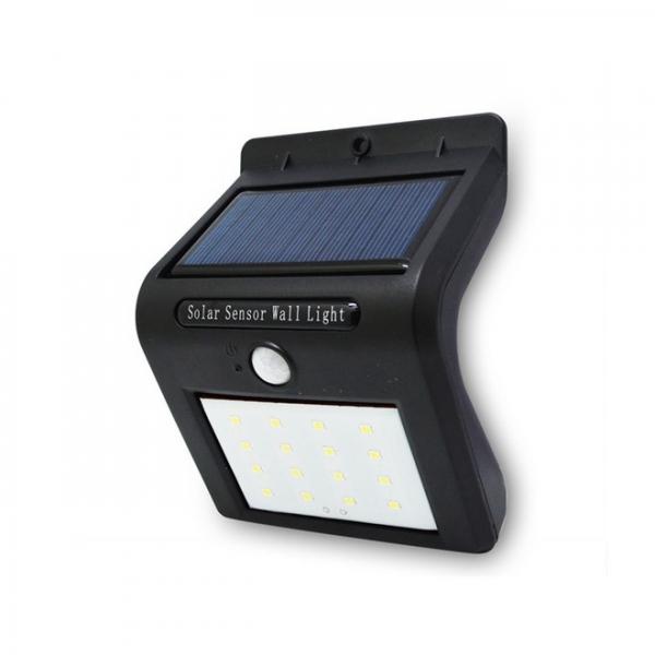 Solar 16 LED PIR Motion Light Sensor Wall Lamp Waterproof Outdoor Black