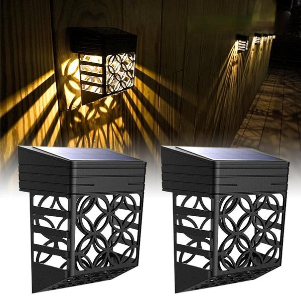 Solar Deck Lights Solar Fence Lights Outdoor Garden Decorative Lights Waterproof Wireless Fence Post Solar Light for Patio Stair