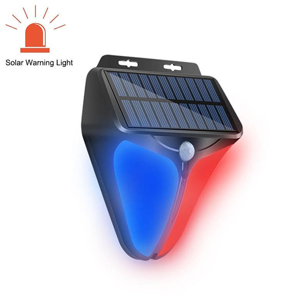 Solar Led Warning Indicator Light Outdoor With Motion Sensor Police Light Solar Battery Powered For Garden Farm Factory Lighting