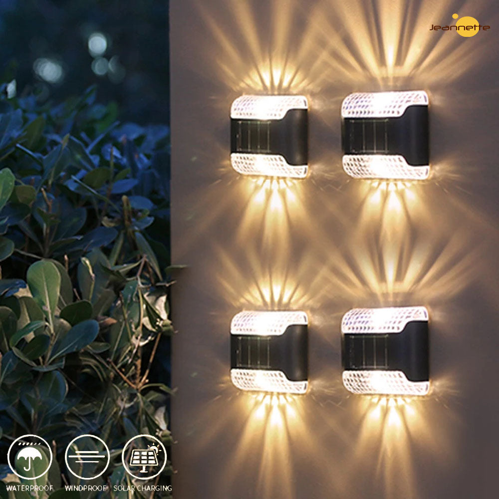 Solar Lights LED Outdoor Waterproof Up and Down Luminous Lighting Garden Decorative Solar Wall Lamps Garden Stairs Fence Lamps