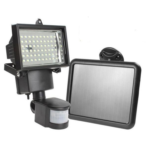 60 LED Waterproof IP65 Motion Sensor Solar Power PIR Body Flood Light Courtyards Garden Lamp