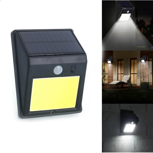 60 LED Solar Powered Waterproof PIR Motion Sensor Wall Light