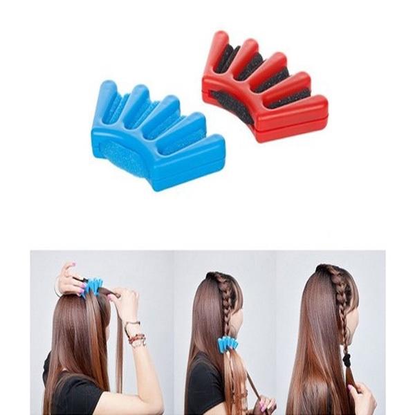 Sponge Hair Braider Plait Twist Styling Braiding Machine Quick French Braid Tool Red
