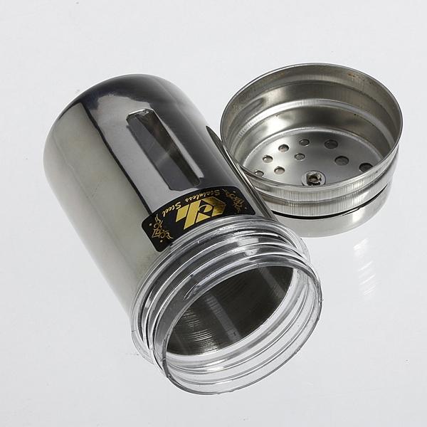 Stainless Spice Shaker Salt Pepper Flour Cruet Storage Jar Bottle Size L Silver