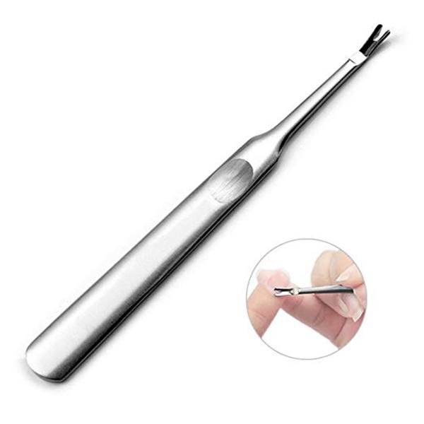 Stainless Steel Cuticle Pusher Trimmer Remover Pedicure Manicure Nail Art Tools - Cuticle Pusher and Nail File