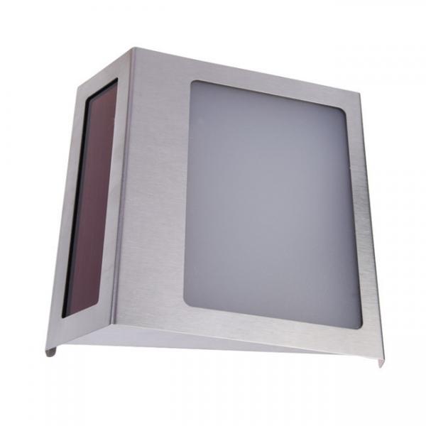 Stainless Steel Solar Powered 3-LED Illumination Doorplate Lamp House Number Light Outdoor Lighting