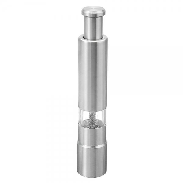 Stainless Steel Thumb Push Salt Spice Sauce Pepper Grinder Mill Muller Stick Tool Picnic BBQ