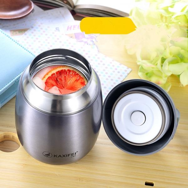 450ml Vacuum Stew Pot Stainless Steel Insulated Lunch Box - Gray