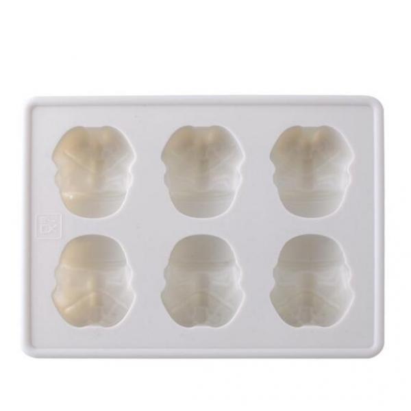 Star Wars Storm Trooper Shape Silicone Ice Cube Tray Mold White