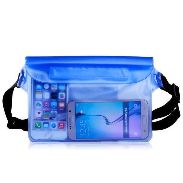 Beach Swim Dry Bag Waterproof Surf Diving Waist Pack PVC for Phone Blue
