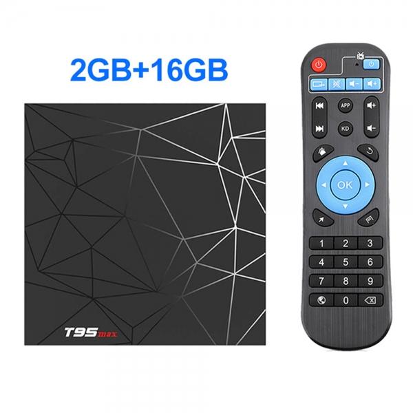 T95 Max Android 9.0 TV Box 2GB 16GB 4K 1080P Smart Media Players - US Plug