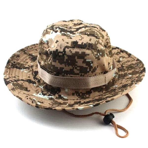 Outdoor Hiking Tactical Combat Camo Fishing Cap Bucket Cap Desert Camouflage