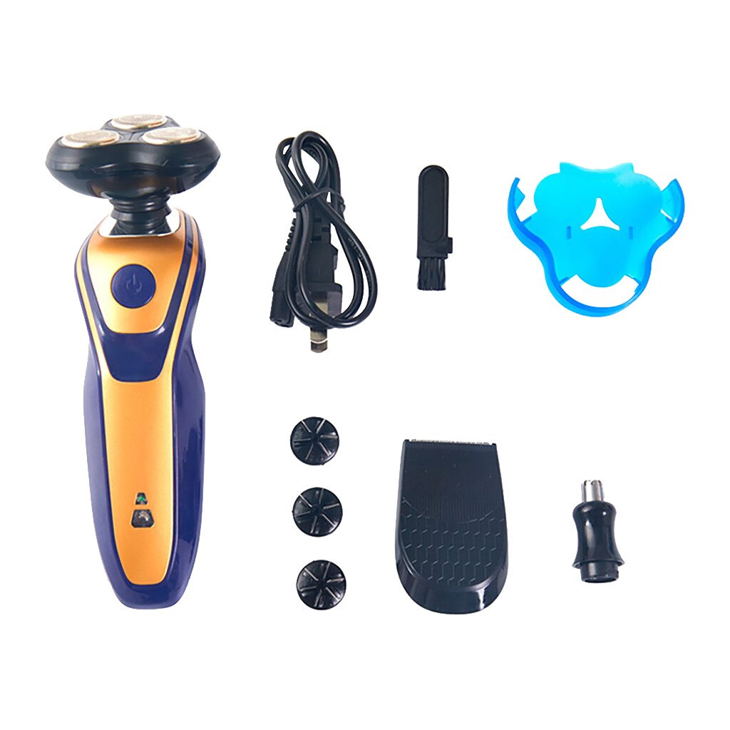 3-In-1 Rotary Floating Shaver Rechargeable Electric Washing Shaver