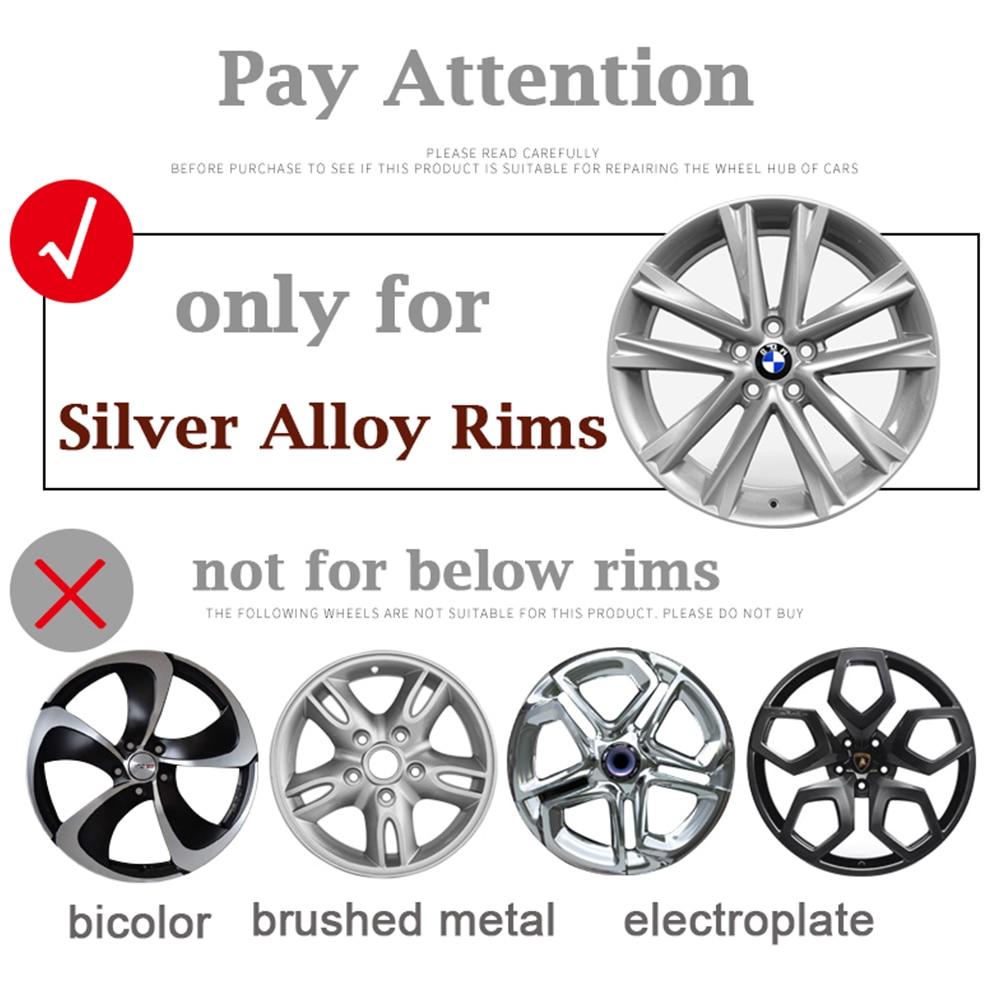 Tire Rim Ding Tire Care Alloy Silver Car Surface Damages Rim Care Wheel Repair Refu ...