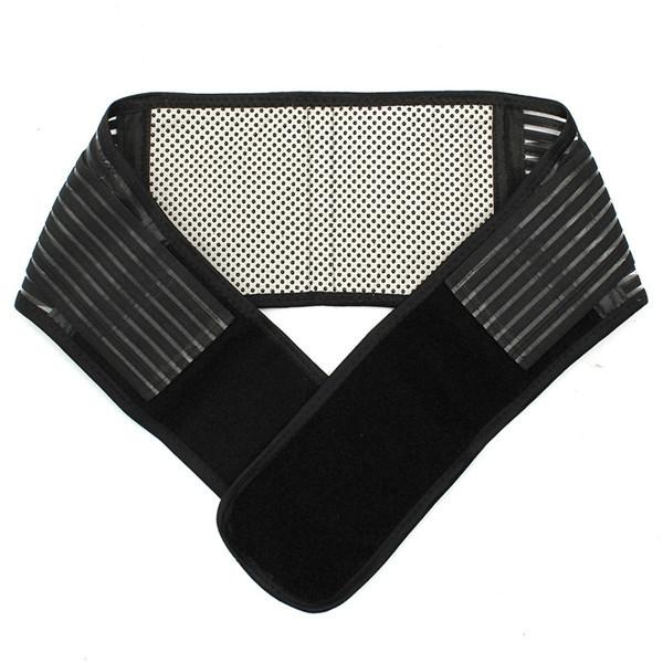 Tourmaline Magnetic Therapy Lower Back Waist Support Belt Self Heating Backache Pain Relief Belt Black M
