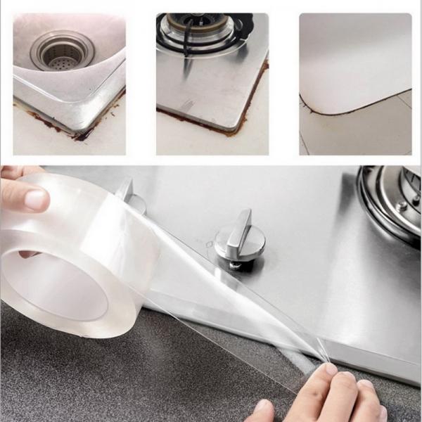 Transparent Waterproof Moldproof Adhesive Tape Kitchen Sink Bathroom Toilet Strong Self-adhesive Crevice Strip - 30MM x 10M / 1.2in x 32ft