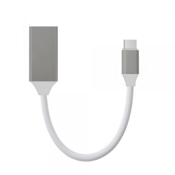 USB 3.1 Type-C Male to HDMI Female 4K HDTV Adapter Cable White