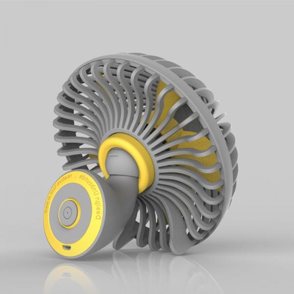 USB Mini Handheld Fan Ultra-quiet Portable Fan Mushroom Shape Desktop Office Home Quiet Fan Gray
