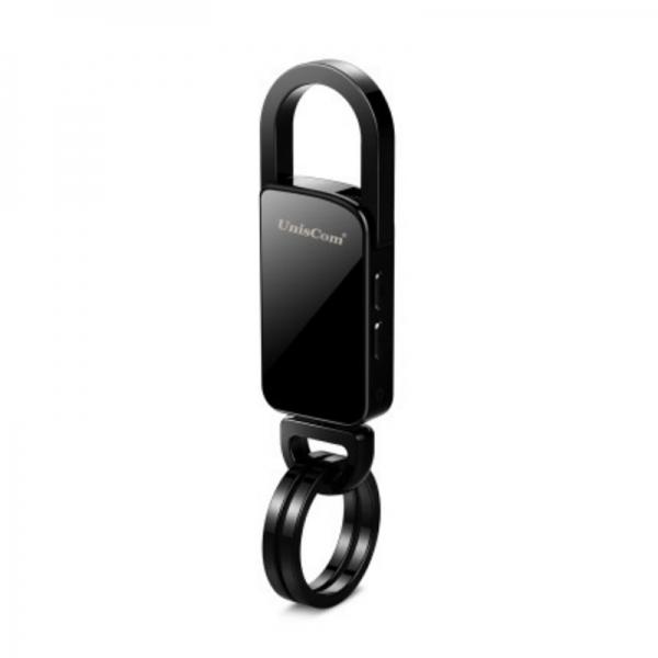 USB Sound Audio Digital Voice Recorder MP3 Metal Casing Keychain 16GB - Black