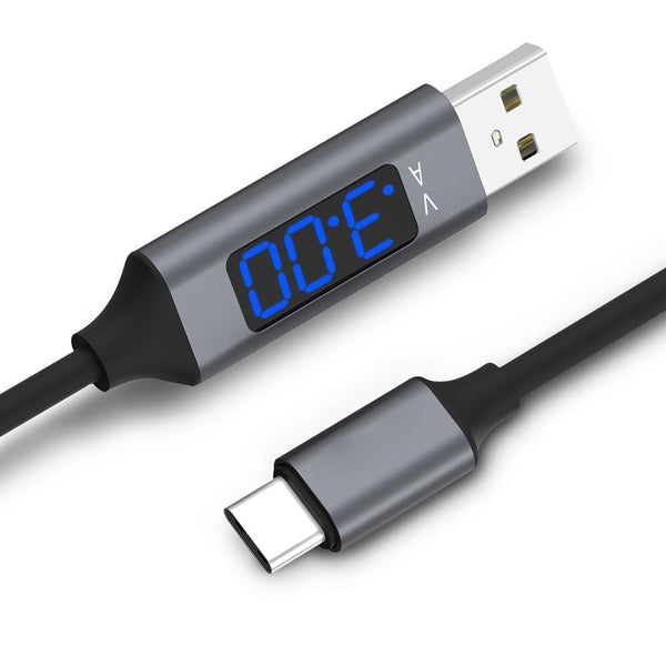 1M Apple Android Type C Fast Charging Cable Voltage and Current LCD Display Data Sync for iPhone Samsung Xiaomi