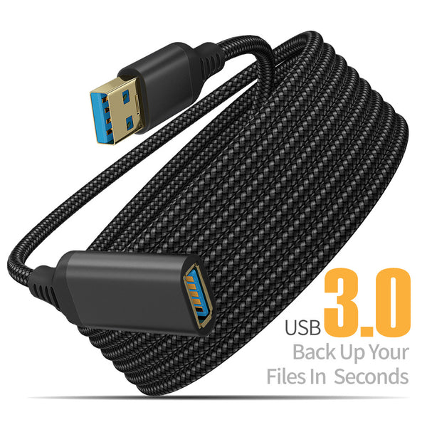 Nylon Braided USB 3.0 Male-To-Female High-Speed Transmission Data Cable Computer Camera Printer Extension Cable