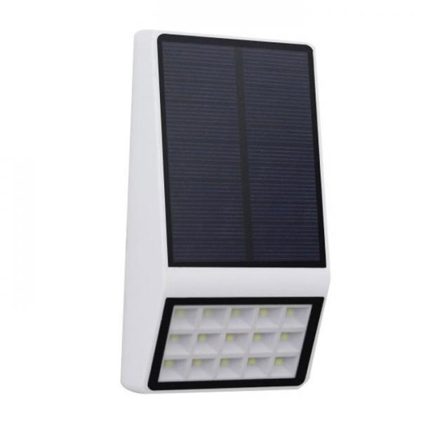 Ultra Thin Solar 16-LED Waterproof Lamp Radar Microwave Light Sensor White